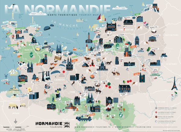 Carte touristique Normandie
