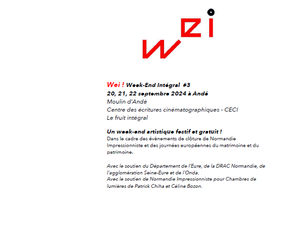 Festival Wei ! Week-End Intégral Le 20 sept 2024