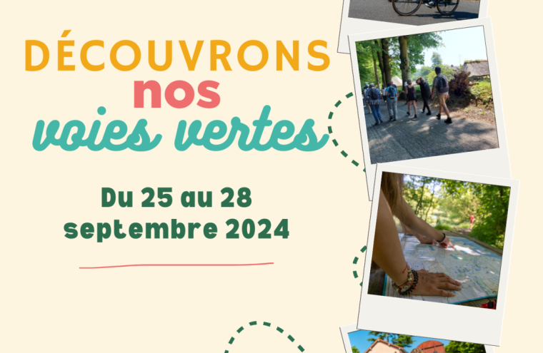 Découvrons nos voies vertes Du 25 au 28 sept 2024