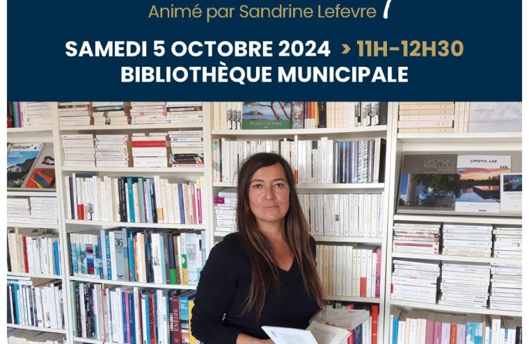 Atelier de bibliothérapie Le 5 oct 2024